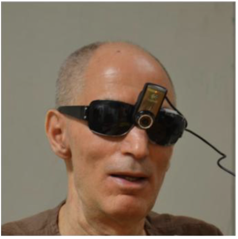 Web cam mounted on sunglasses